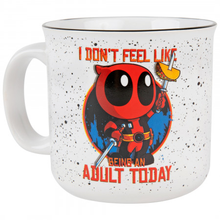 Marvel Deadpool Don't Feel Like An Adult Today 20oz Ceramic Camper Mug